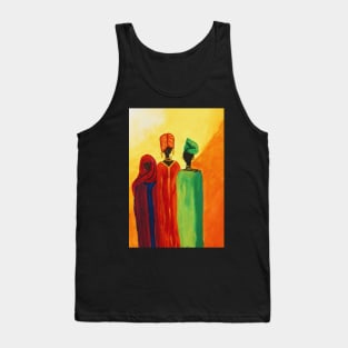 Original Artwork Acrylic Painting African Ladies Tank Top